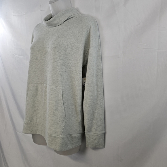 Rumi + Ryder Light Grey Funnel Neck Pullover Sweater Size L - Picture 3 of 8